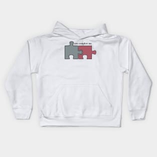 "You Complete Me" Funny Puzzle Piece Design Kids Hoodie